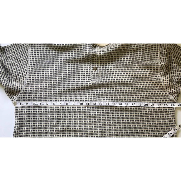 The Territory Ahead Mens Henley Boho Shirt Tan/Blue Stripe LS Size XL - Picture 6 of 9